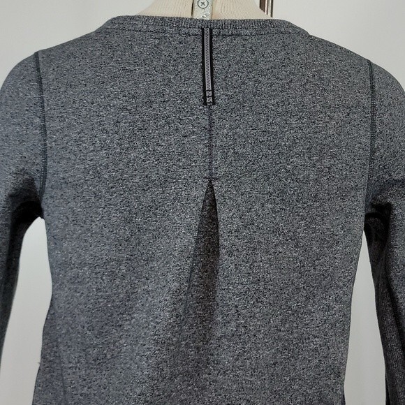 LULULEMON Exhalation Pullover II Heathered Speckle Black size 4 - Picture 6 of 9